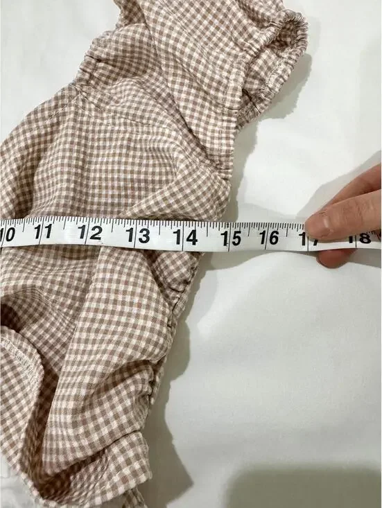 Altar’d State Pink Gingham Cut Out Tie Front Mini Dress Cottagecore Small - Picture 8 of 8